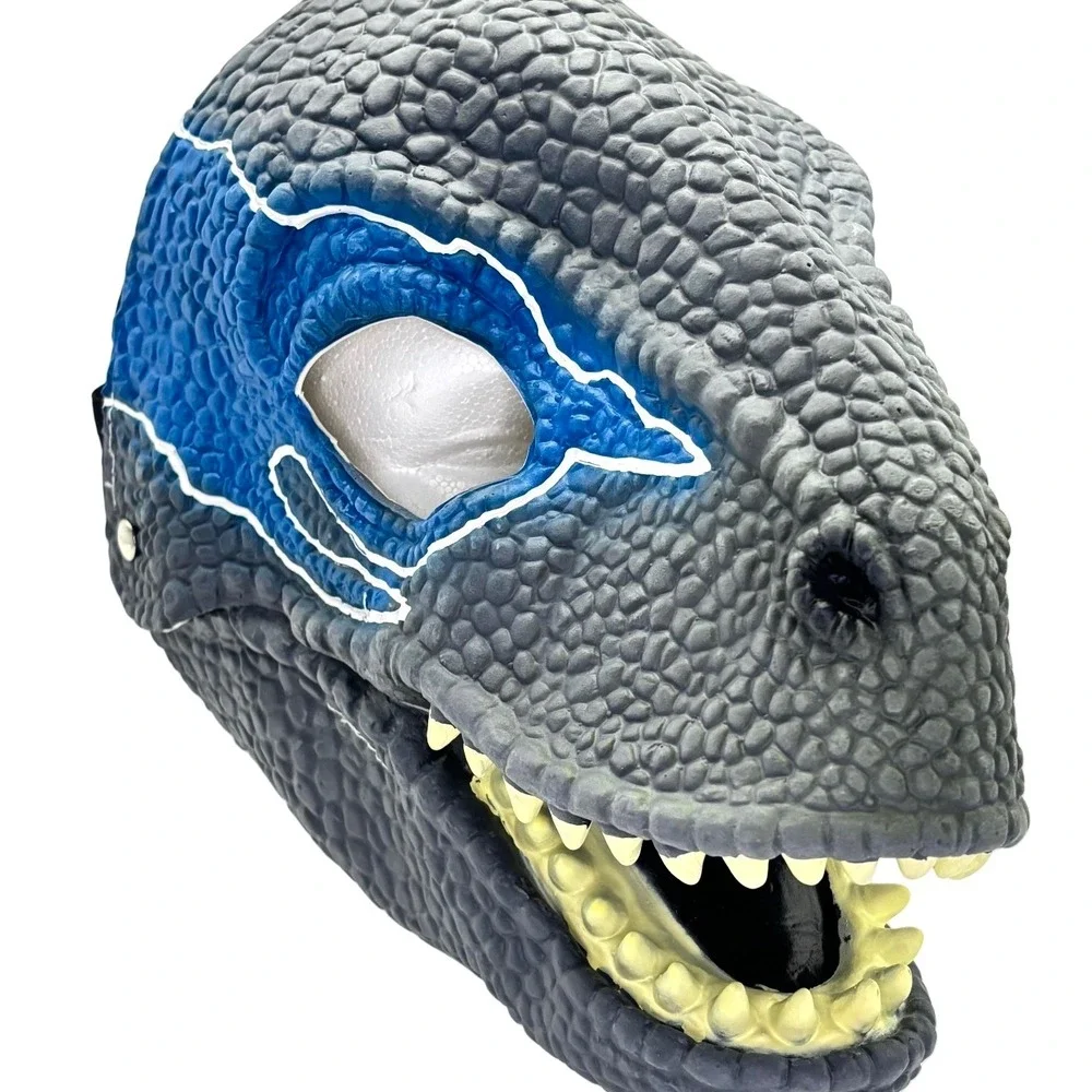 Velociraptor Jurassic World‎ Blue Dinosaur Dino Rubber Halloween Mask Raptor